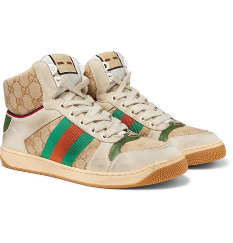 gucci sneakers screener leather review|Gucci screener sneakers high top.